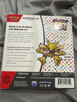 Pokemon TCG Scarlet and Violet - 151 Alakazam ex Collection Box - 4 Packs 820650855269 - Image 2