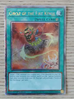 Yu-Gi-Oh! TCG Circle of the Fire Kings RA04-EN195 Quarter Century Secret Rare NM - Image 1