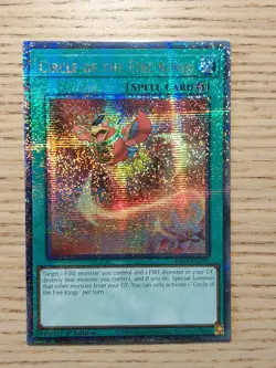Yu-Gi-Oh! TCG Circle of the Fire Kings RA04-EN195 Quarter Century Secret Rare NM - Image 2