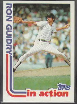 RON GUIDRY In Action 1982 Topps #10 Wrong Front Back Oddball #472 OSCAR GAMBLE - Image 1