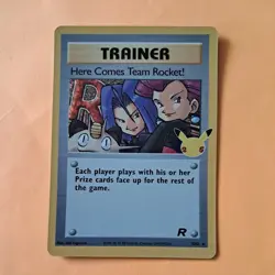 Here Comes Team Rocket! 15/82 Celebrations Trainer Pokemon Card 25th Holo Rare - Image 1