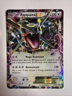Pokemon TCG Rayquaza EX XY69 Full Art Holo Black Star Promo Card 2015 - Image 1
