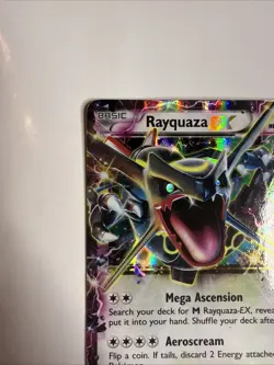 Pokemon TCG Rayquaza EX XY69 Full Art Holo Black Star Promo Card 2015 - Image 2