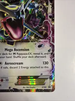 Pokemon TCG Rayquaza EX XY69 Full Art Holo Black Star Promo Card 2015 - Image 4