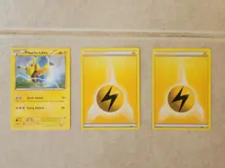 LOT OF 3 2016 POKEMON PIKACHU LIBRE ENERGY LIGHTNING GAME TRADING CARDS BASIC - Image 1