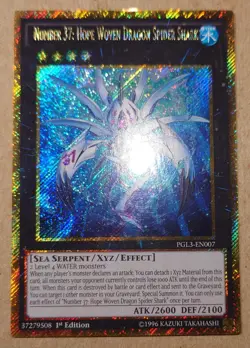 PGL3-EN007 Number 37: Hope Woven Dragon Spider Shark 1st Edition Yugioh Card - Image 1