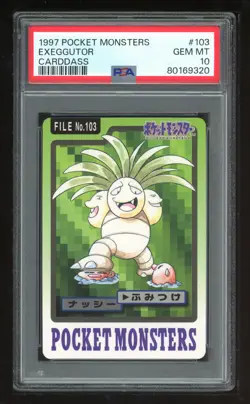 Pokemon Japanese Carddass 1997 103 Exeggutor Card Bandai PSA 10 80169320 - Image 1