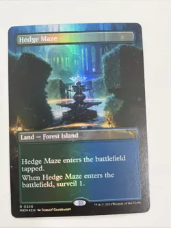 Hedge Maze Borderless Foil Card Karlov Manor Magic the Gathering - Image 1