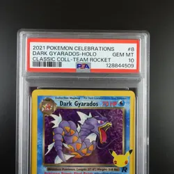 PSA 10 Dark Gyarados 8 Pokemon Celebrations Classic Collection Holo Graded Card - Image 2