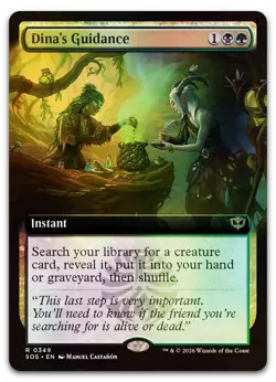 Dina's Guidance (Extended Art) #349 (Foil) NM Secrets of Strixhaven Magic MTG - Image 1