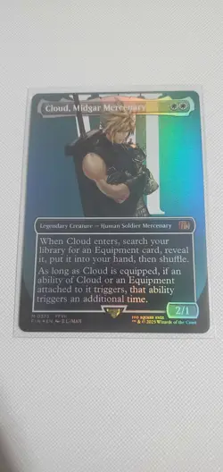 Cloud, Midgar Mercenary (Borderless) Final Fantasy Foil Magic the Gathering NM - Image 1