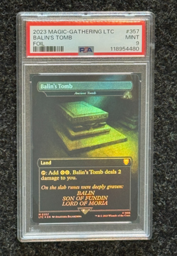 Lord Of The Rings MTG Balin's Tomb FOIL #357 PSA 9 - Image 3