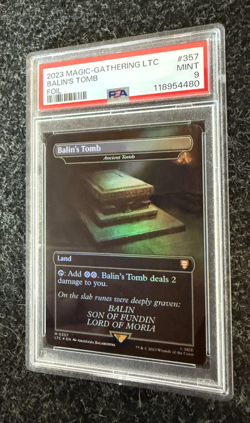 Lord Of The Rings MTG Balin's Tomb FOIL #357 PSA 9 - Image 4