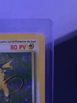 Pokemon Raichu 1st Edition FRENCH Base Set Holo Vintage Pokemon Card - LP/MP - Image 3