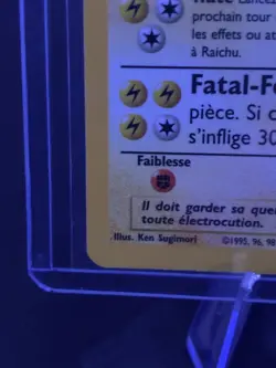 Pokemon Raichu 1st Edition FRENCH Base Set Holo Vintage Pokemon Card - LP/MP - Image 4