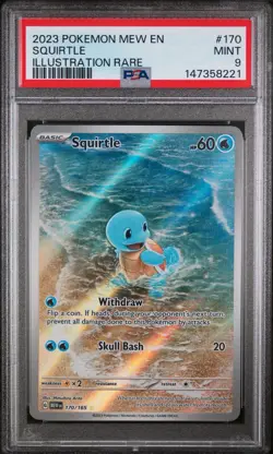 Pokemon 2023 Squirtle 170/165 Illustration Rare 151 PSA 9 - Image 1