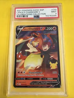 2021 Pokemon Lances Charizard V Celebrations Collection PSA 9 - Image 1