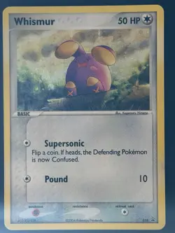Whismur 019 Black Star Promo Holo SWIRL Pokemon TCG Vintage 2004 LP - Image 2