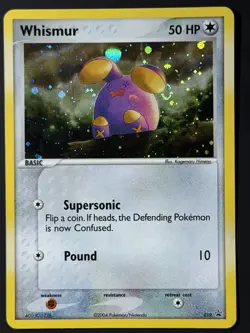 Whismur 019 Black Star Promo Holo SWIRL Pokemon TCG Vintage 2004 LP - Image 4