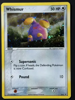 Whismur 019 Black Star Promo Holo SWIRL Pokemon TCG Vintage 2004 LP - Image 5
