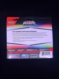 Pokemon Prismatic Evolutions Tech Sticker Collection 3 Pack Glaceon Sylveon - Image 2