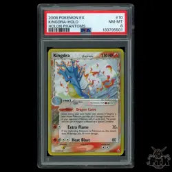 Kingdra Holo #10/110 PSA 8 EX Holon Phantoms Pokemon 2006 - Image 1