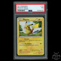 Pikachu #115/114 PSA 7 Black & White Pokemon 2011 - Image 1