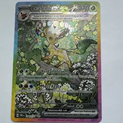 2025 Pokemon Prismatic Evolutions Leafeon Ex 144/131 SIR Mint - Image 2