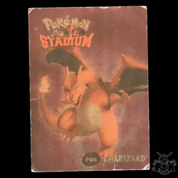 Pokemon Stadium Danone Charizard #06 Gold Foil HP/Heavily Played 2000 - Image 1