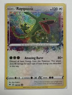 Pokemon TCG Rayquaza 138/185 Swsh04 Vivid Voltage Amazing Rare Holo English - Image 1