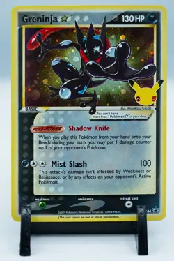 2021 POKEMON SWSH PROMO CELEBRATIONS ETB #144 GRENINJA-GOLD STAR SWSH144 BLACK - Image 3