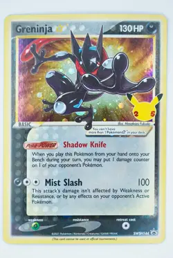 2021 POKEMON SWSH PROMO CELEBRATIONS ETB #144 GRENINJA-GOLD STAR SWSH144 BLACK - Image 5