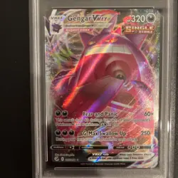2021 Pokemon #157 SWSH Full Art FA Gengar VMAX 157/264 Fusion Strike PSA 9 - Image 5