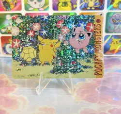 Pokemon HOLO Vintage Pocket Monsters Prism Sticker 1998 Rare Nintendo Jigglypuff - Image 2