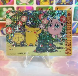 Pokemon HOLO Vintage Pocket Monsters Prism Sticker 1998 Rare Nintendo Jigglypuff - Image 3