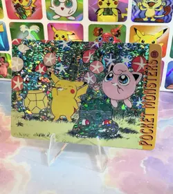 Pokemon HOLO Vintage Pocket Monsters Prism Sticker 1998 Rare Nintendo Jigglypuff - Image 4
