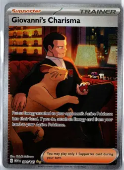 GIOVANNI'S CHARISMA 204/165 SPECIAL ILLUSTRATION RARE 151 POKEMON NM - Image 1