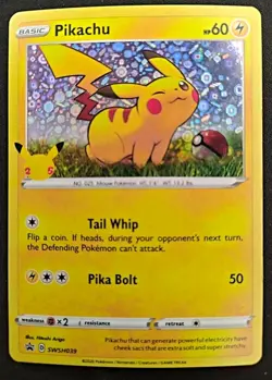 Pikachu SWSH039 General Mills Cereal Promo Sequin/Cereal Holo Pokemon NM - Image 1