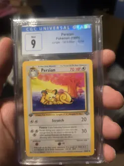 CGC MINT 9 Pokemon Persian 42/64 1999 Jungle 1st Edition - Image 1