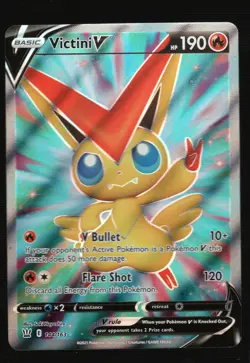 Pokemon Victini V (Full Art) SWSH05: Battle Styles #144/163 NM - Image 1