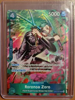 2026 One Piece CCG OP15 Roronoa Zoro #OP15-037 Treasure Rare Foil - Image 1