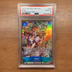 2025 ONE PIECE OP11-A FIST OF DIVINE SPEED ALTERNATE ART #054 NAMI PSA 10 - Image 1