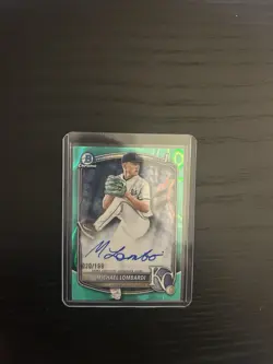 2025 Bowman Draft- 1st Bowman Aqua Lava Auto-Michael Lombardi CPA-ML Royals /199 - Image 1