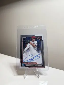2024 Bowman Draft Chase Burns Chrome Prospect 1st Auto #CPA-CB - Image 1