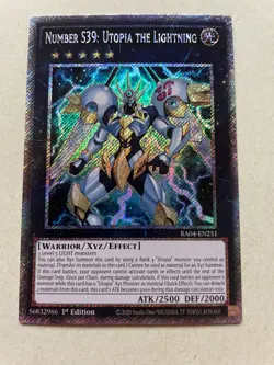 Yugioh Number S39: Utopia the Lightning RA04 EN251 Platinum Rare 1st ED - Image 1