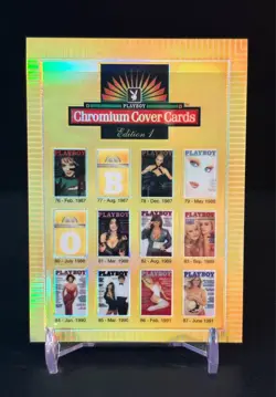 1995 Playboy Chromium Cover Cards Edition 1 Donald Trump Checklist 4 REFRACTOR - Image 1