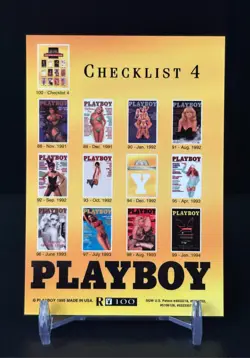 1995 Playboy Chromium Cover Cards Edition 1 Donald Trump Checklist 4 REFRACTOR - Image 2