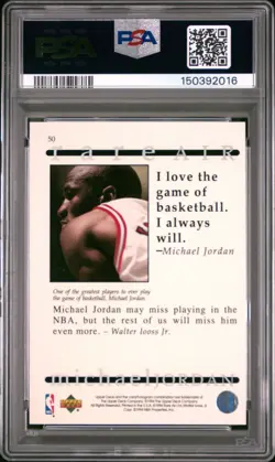 1994 UPPER DECK MJ RARE AIR 50 MICHAEL JORDAN PSA 9 - Image 2