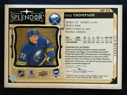 2024-25 Upper Deck The Cup Tage Thompson Splendor Patch Auto 20/36 #SP-TT - Image 2