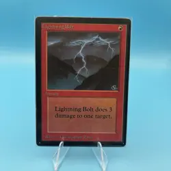 Beta Lightning Bolt MTG Beta Magic *back corner damage* - Image 1